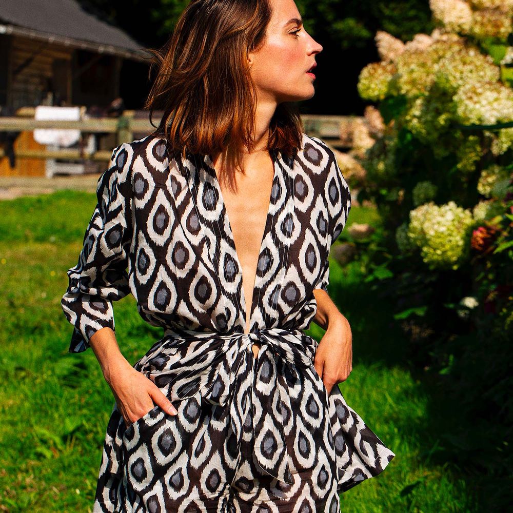 Homewear - Juliette short kimono print - GERMAINE DES PRES