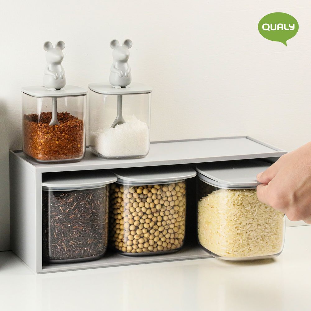 Everyday plates - Flat Top Storage Jar  Drawer Rack - Kitchenware : Party Drinking glass Coaster Canister Jar Tea and Coffee 100% recyclable. - QUALY DESIGN OFFICIAL