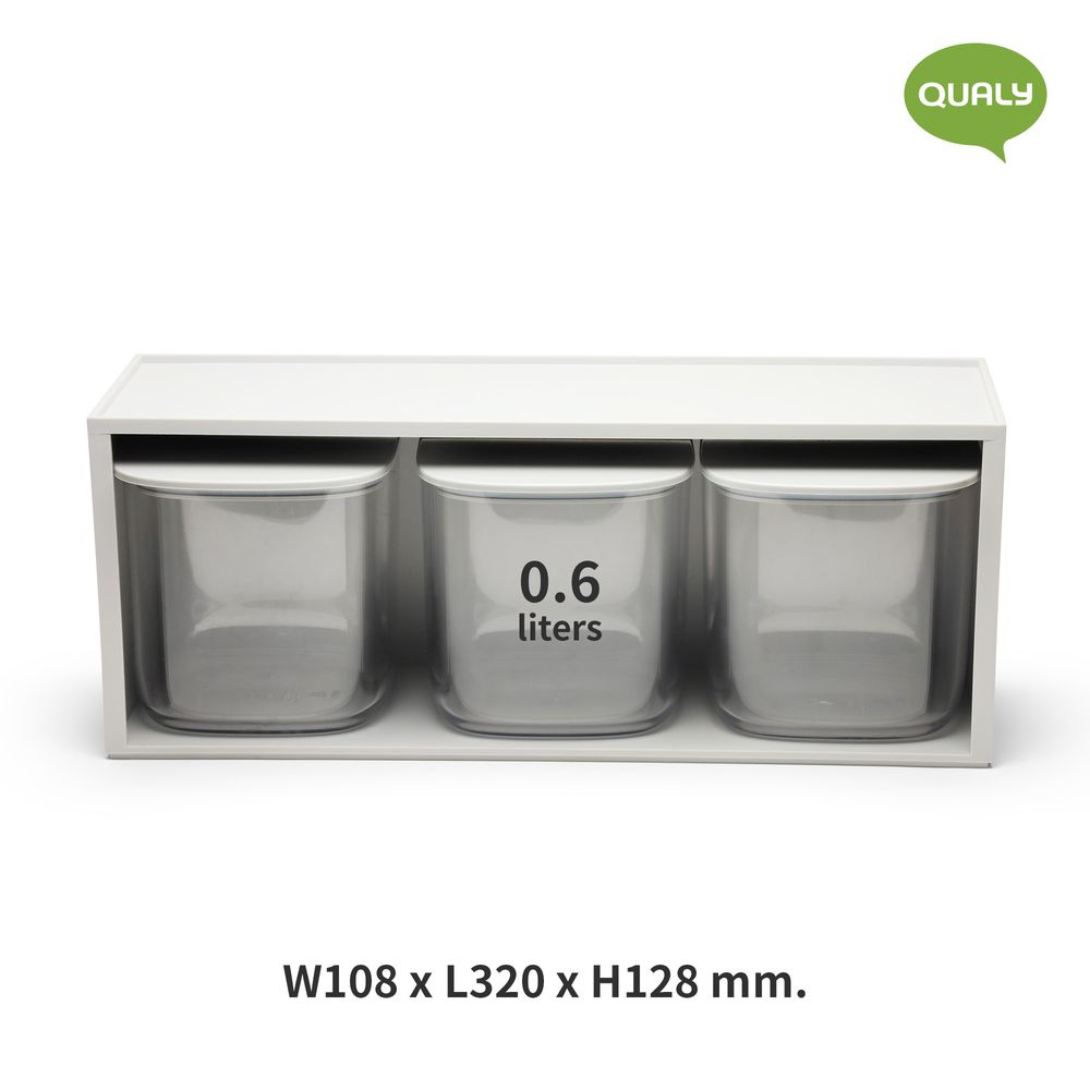 Everyday plates - Flat Top Storage Jar  Drawer Rack - Kitchenware : Party Drinking glass Coaster Canister Jar Tea and Coffee 100% recyclable. - QUALY DESIGN OFFICIAL