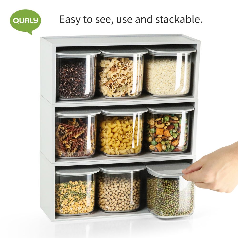 Everyday plates - Flat Top Storage Jar  Drawer Rack - Kitchenware : Party Drinking glass Coaster Canister Jar Tea and Coffee 100% recyclable. - QUALY DESIGN OFFICIAL