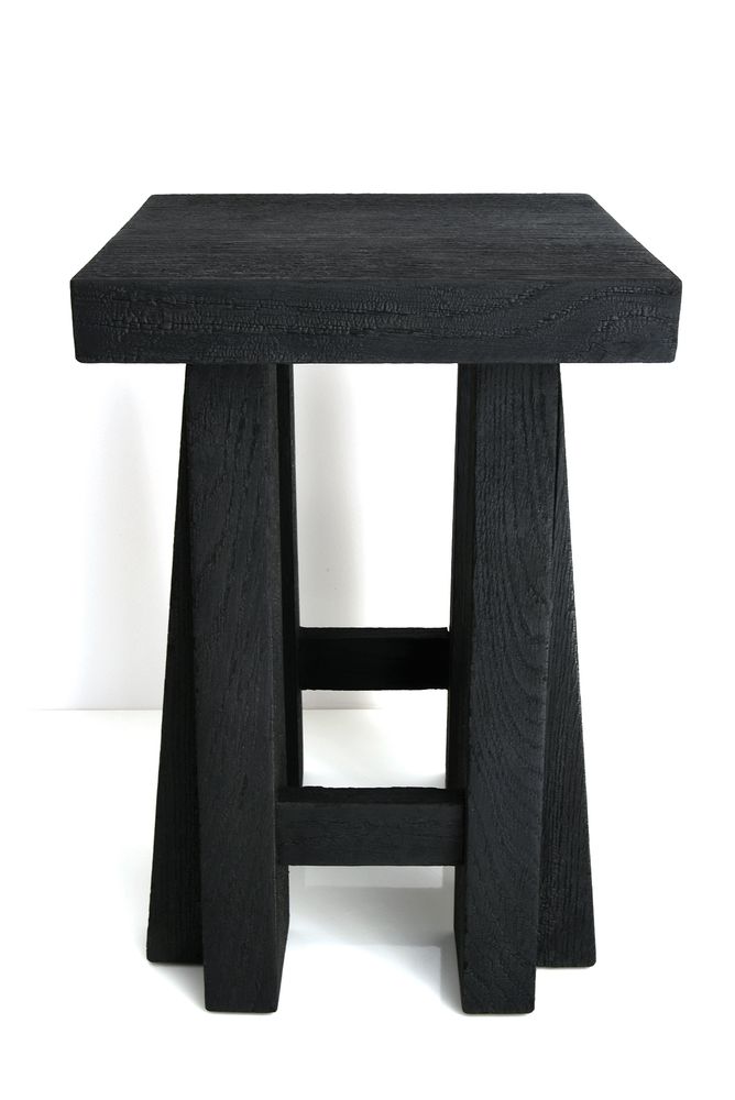 Stools - OAK STOOL - BURNT WOOD SHOU-SUGI-BAN - OUVRAGE  - BOIS BRULE