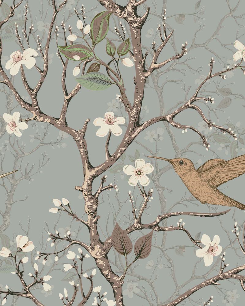 Wallpaper - HUMMINGBIRDS Wallpaper - LGD01 DECOR MURAL SUR MESURE