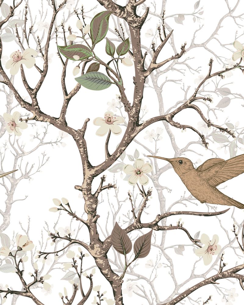 Wallpaper - HUMMINGBIRDS Wallpaper - LGD01 DECOR MURAL SUR MESURE