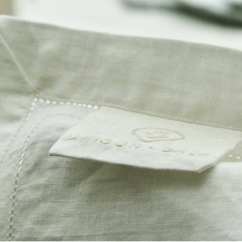 Linge de table textile - CHANVRE: SET DE TABLE BRODÉ ET PERSONNALISABLE - MAISON GALA