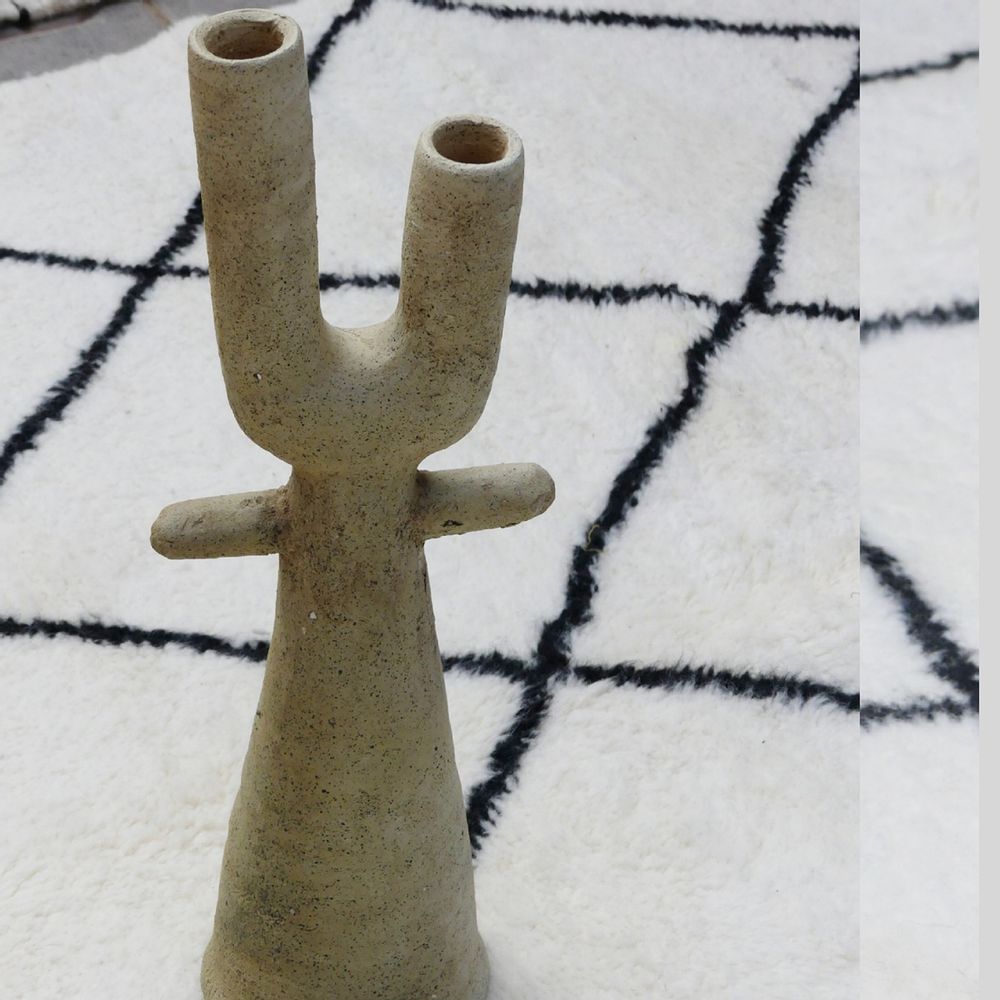 Pièces uniques - Vaisselle et bougeoirs de Tamegroute. - CHIC-INTEMPOREL