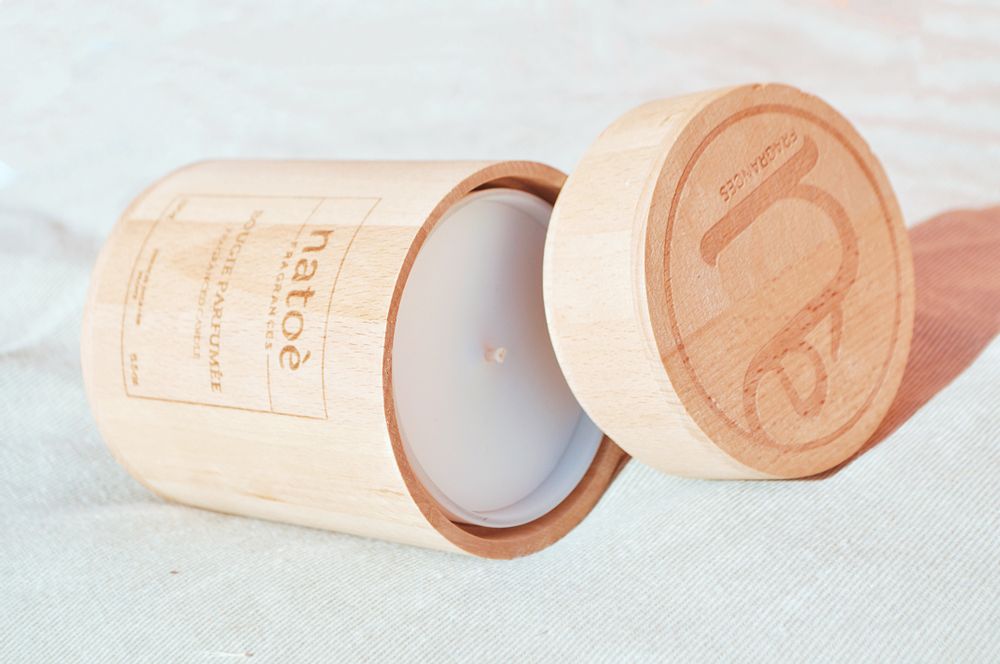Coffrets et boîtes - BOUGIE COTON ECRIN ROND BEST SELLER - NATOÈ FRAGRANCES