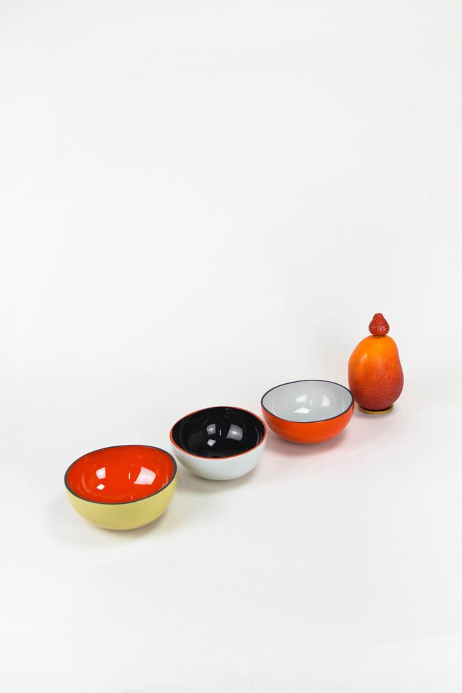 Decorative objects - Set of 6 bowls in coconut and lacquer - L INDOCHINEUR X RIVÊT