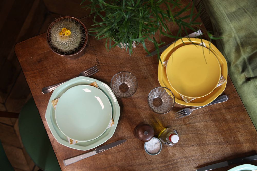 Assiettes au quotidien - La petite assiette en porcelaine verte - OGRE LA FABRIQUE