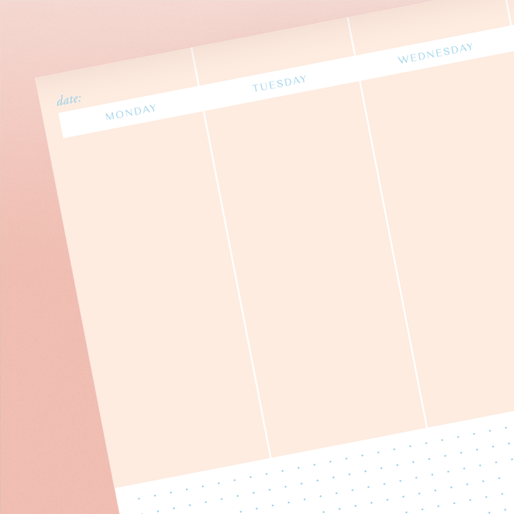 Stationery - ON TRACK A4 Undated Weekly Agenda Pad - COMMON MODERN