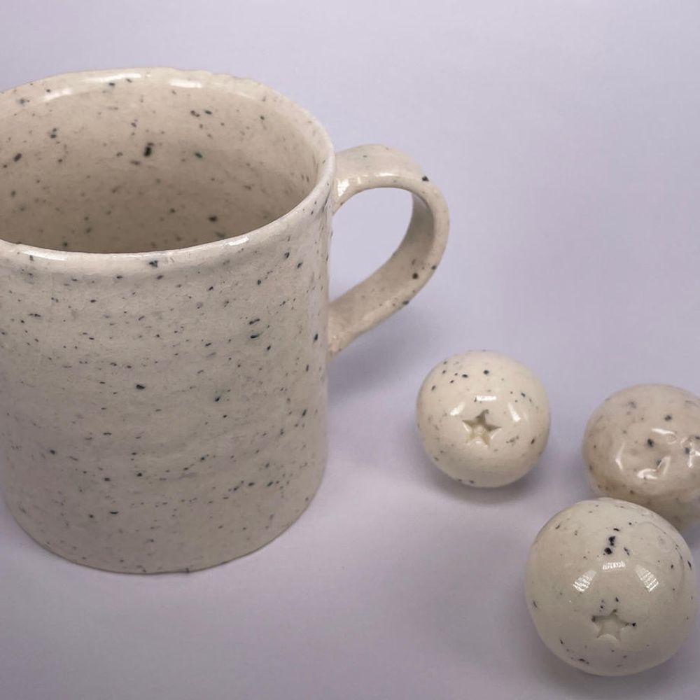 Cutlery set - meteorite ceramic TeaSet - WABI