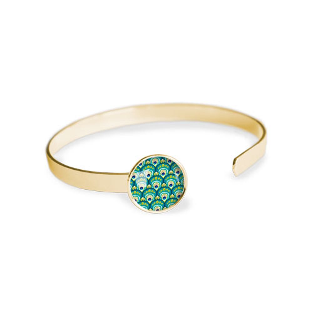 Bijoux - Thin bangle fully gilded with fine gold Les Parisiennes Peacock - LES JOLIES D'EMILIE