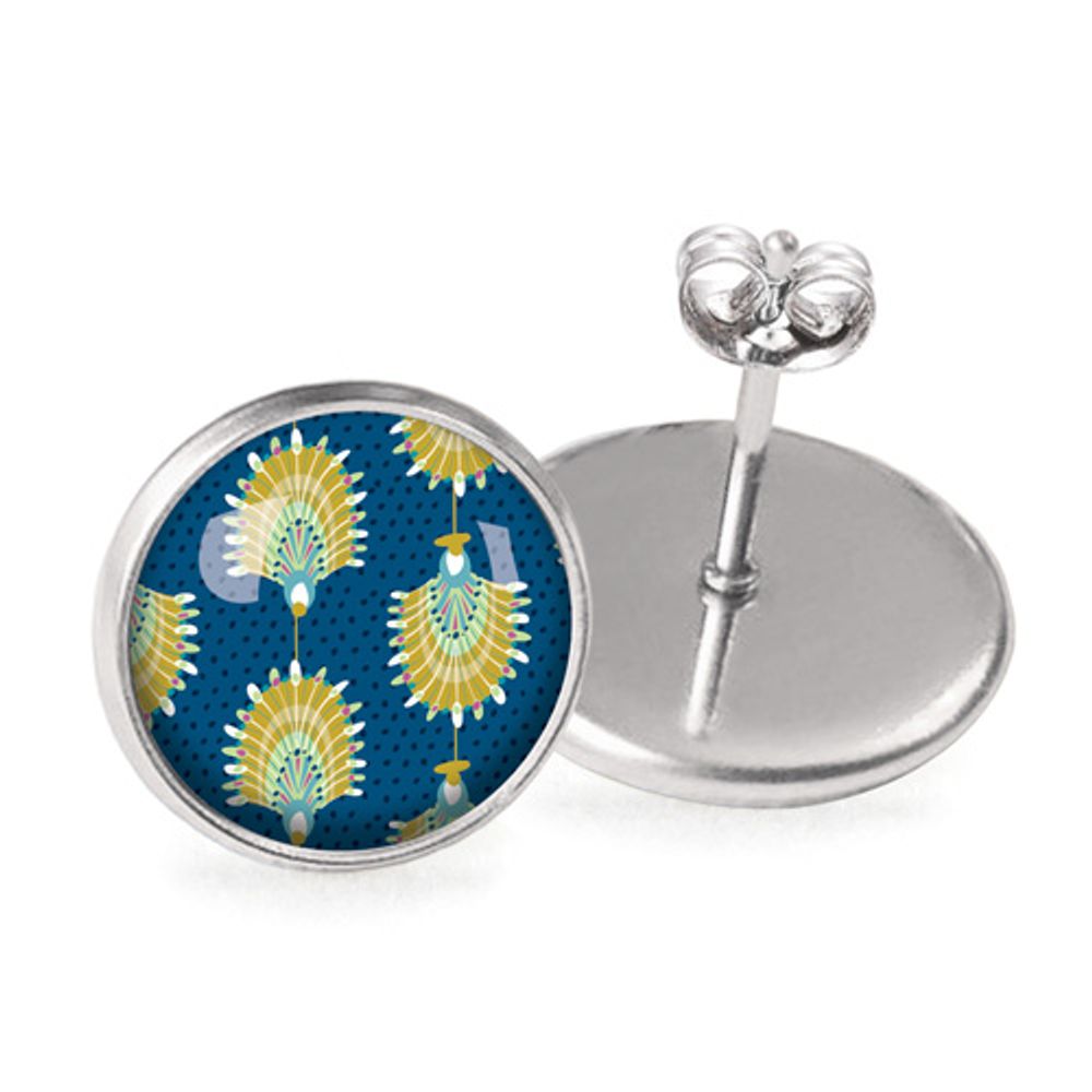 Bijoux - Boucles d'oreilles Queen Size acier chirurgical inoxydable Argenté - Botanica - LES JOLIES D'EMILIE