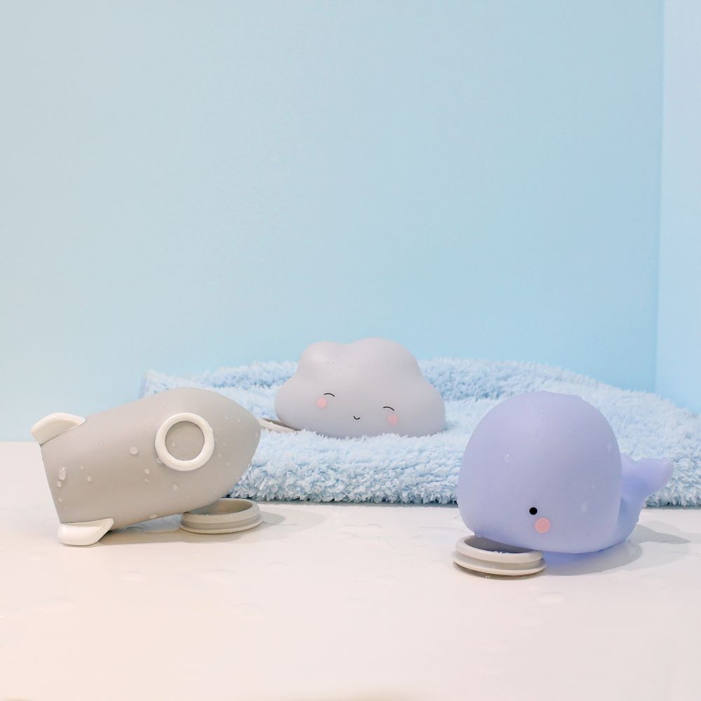 Cadeaux - Jouet de bain de pluie nettoyable - fusée/baleine/nuage - SOMESHINE