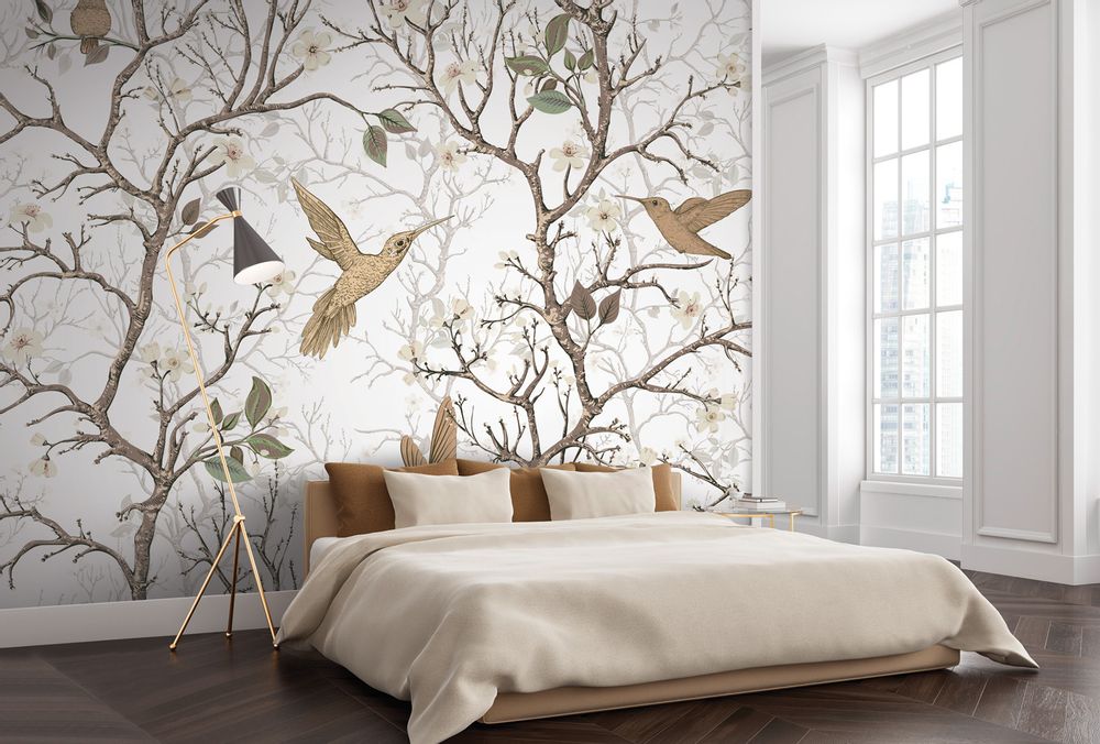 Wallpaper - HUMMINGBIRDS Wallpaper - LGD01 DECOR MURAL SUR MESURE
