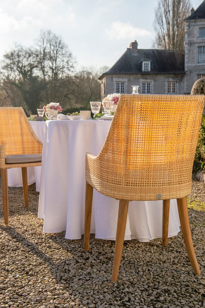 Fauteuils de jardin - Fauteuil de table SAO PAULO tressage en résine - KOK MAISON