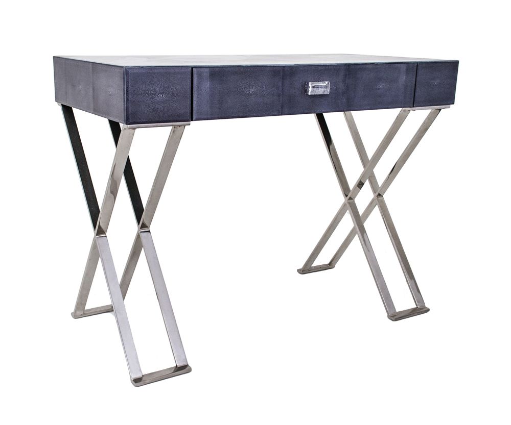 Other tables - Dark Grey Sienna Shagreen Dressing Table - RV ASTLEY LTD