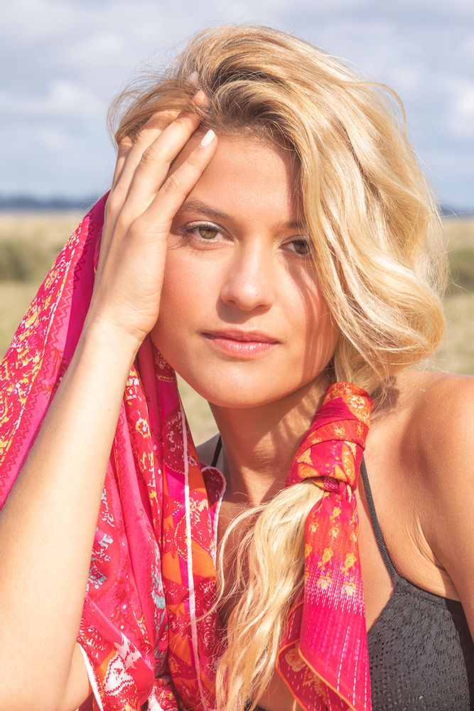 Scarves - SCARF CHARME - 100% CUPRO - ECO-FRIENDLY - PRINTING - HAND ROLLED - PETRUSSE PARIS