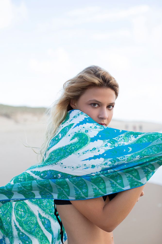 Scarves - SCARF CHARME - 100% CUPRO - ECO-FRIENDLY - PRINTING - HAND ROLLED - PETRUSSE PARIS