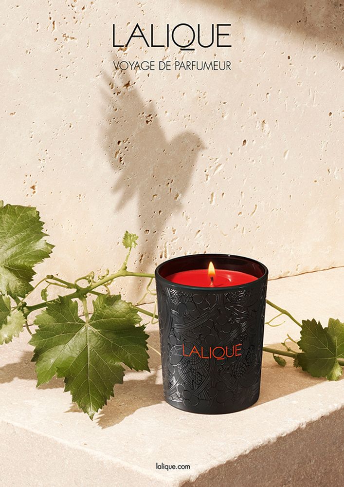 Objets de décoration - LES VENDANGES, SAINT-EMILION - BOUGIE PARFUMÉE - LALIQUE VOYAGE DE PARFUMEUR