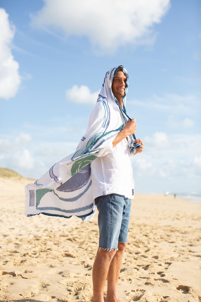 Scarves - SCARF LEA - 100% ORGANIC COTTON - ECO-FRIENDLY - Jacquard launched cut - PETRUSSE PARIS