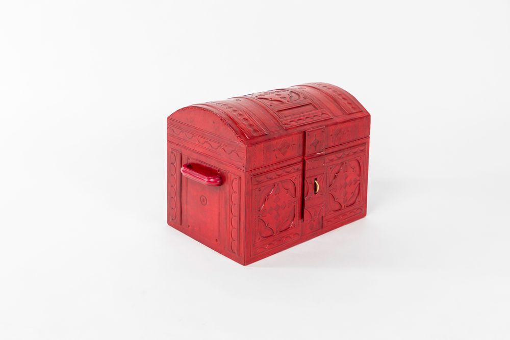 Objets de décoration - Coffre, malle touareg en bois et cuir MAHDI - MAISON LAADANI