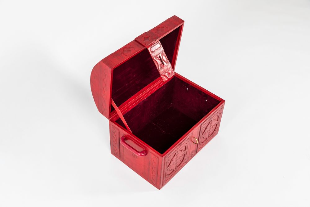 Objets de décoration - Coffre, malle touareg en bois et cuir MAHDI - MAISON LAADANI