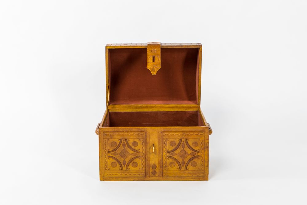 Objets de décoration - Coffre, malle touareg en bois et cuir MAHDI - MAISON LAADANI