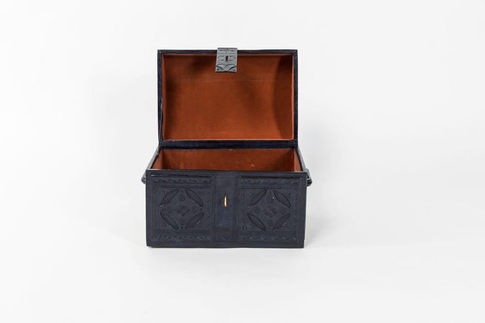 Objets de décoration - Coffre, malle touareg en bois et cuir MAHDI - MAISON LAADANI