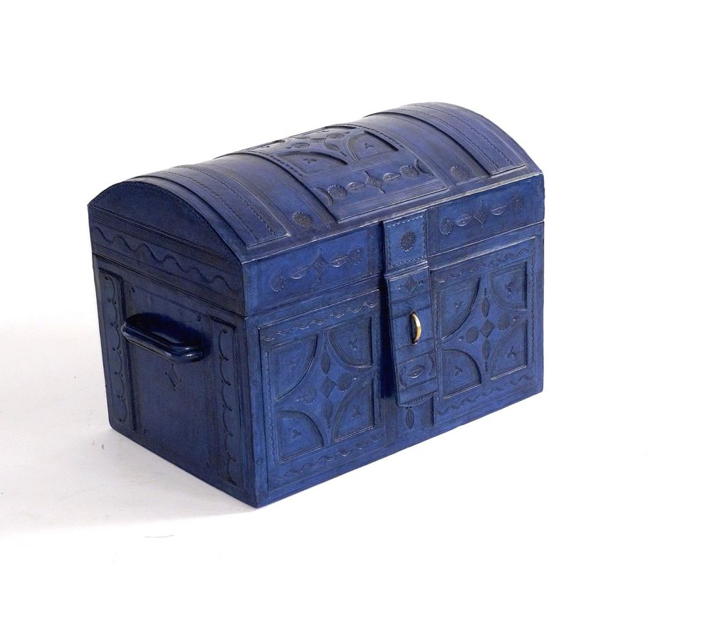 Objets de décoration - Coffre, malle touareg en bois et cuir MAHDI - MAISON LAADANI