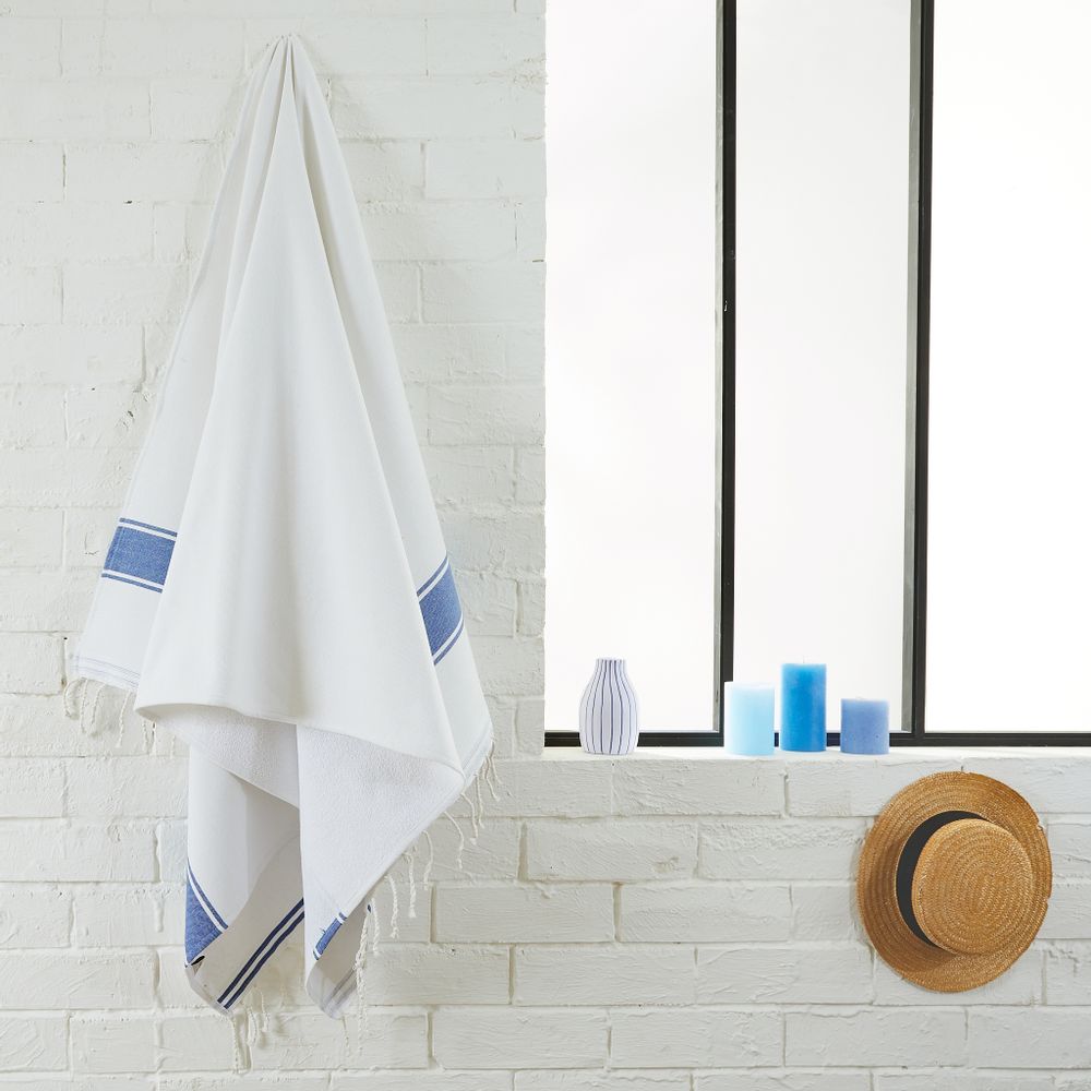 Other bath linens - Cyclades Fouta Terry Towel made of recycled cotton - BY FOUTAS