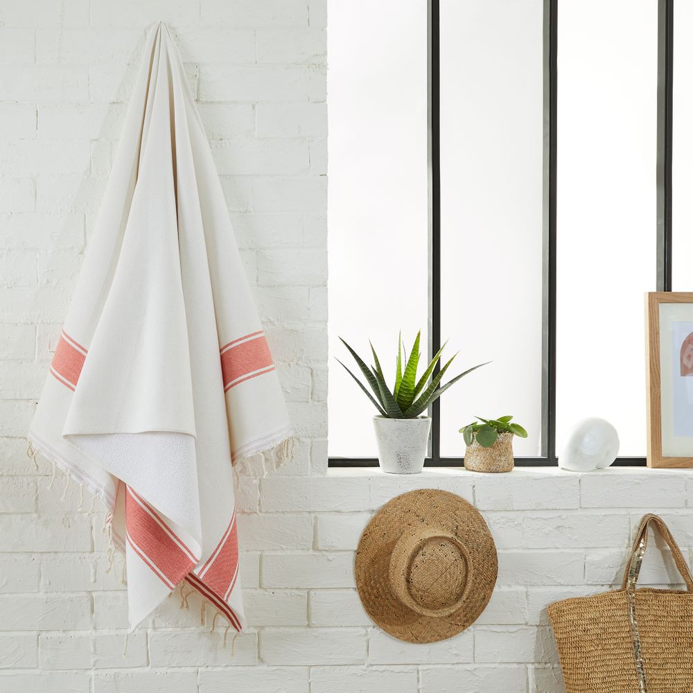 Other bath linens - Cyclades Fouta Terry Towel made of recycled cotton - BY FOUTAS