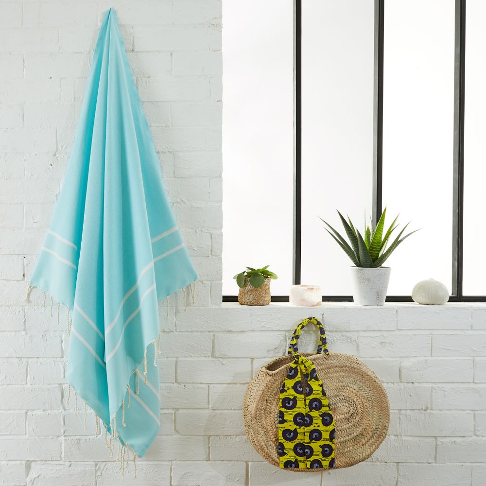 Autres linges de bain - Serviette Fouta Chevron en coton recyclé - BY FOUTAS