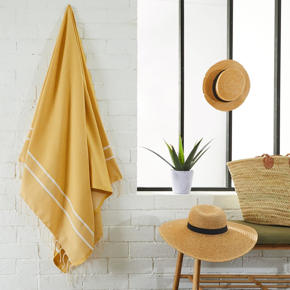 Autres linges de bain - Serviette Fouta Chevron en coton recyclé - BY FOUTAS