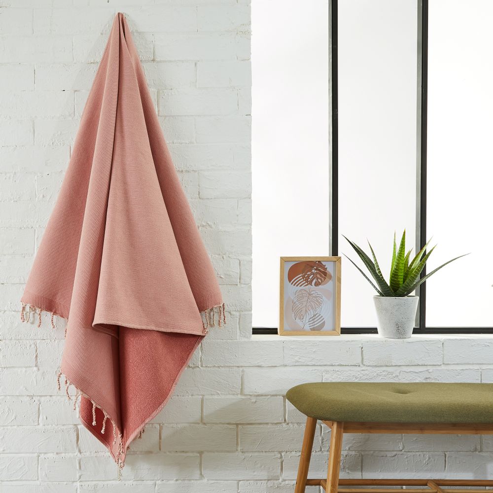 Other bath linens - Fouta plain sponge towel in recycled cotton - BY FOUTAS