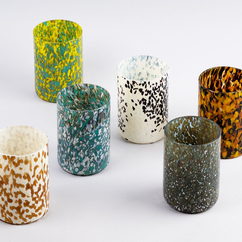Glass - Macchia su Macchia Set of 6 Jungle Tumblers - STORIES OF ITALY