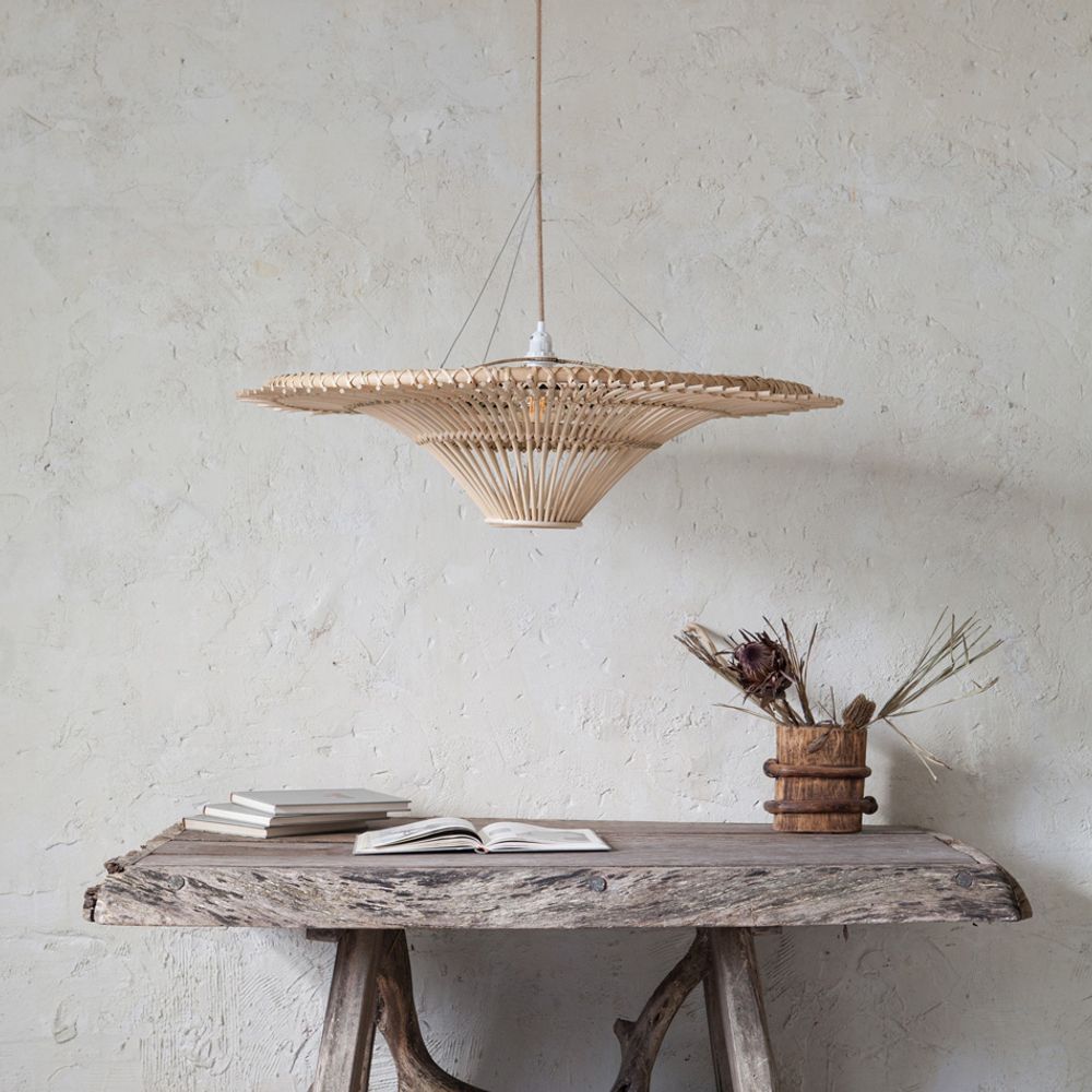 Suspensions - Lampe en rotin Spin Top - MAHE HOMEWARE