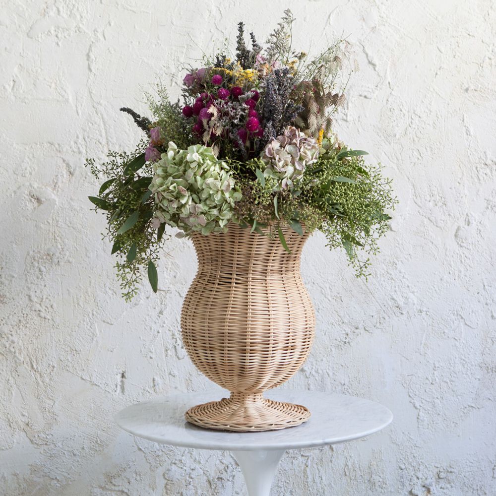 Vases - Rattan Olympia Vase - MAHE HOMEWARE