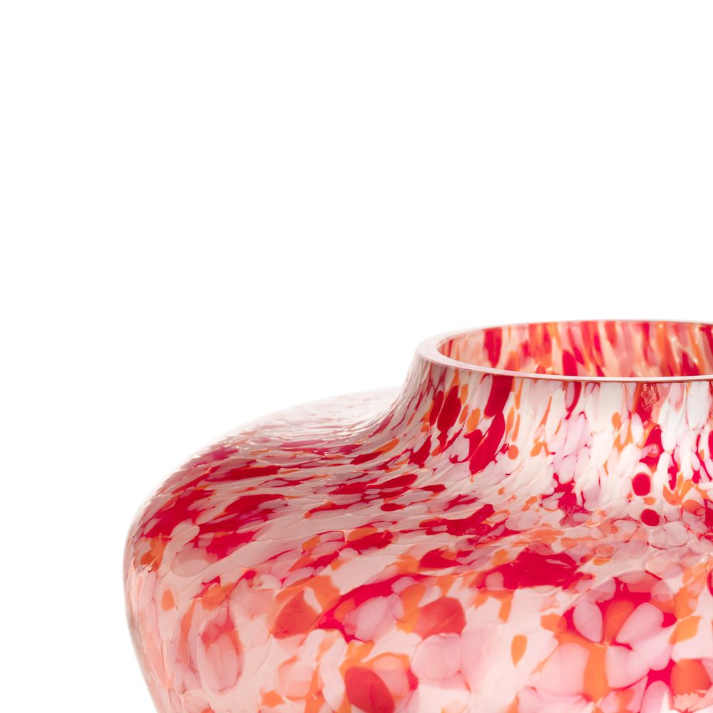 Vases - Vase Olla Macchia su Macchia rouge, orange et ivoire - STORIES OF ITALY