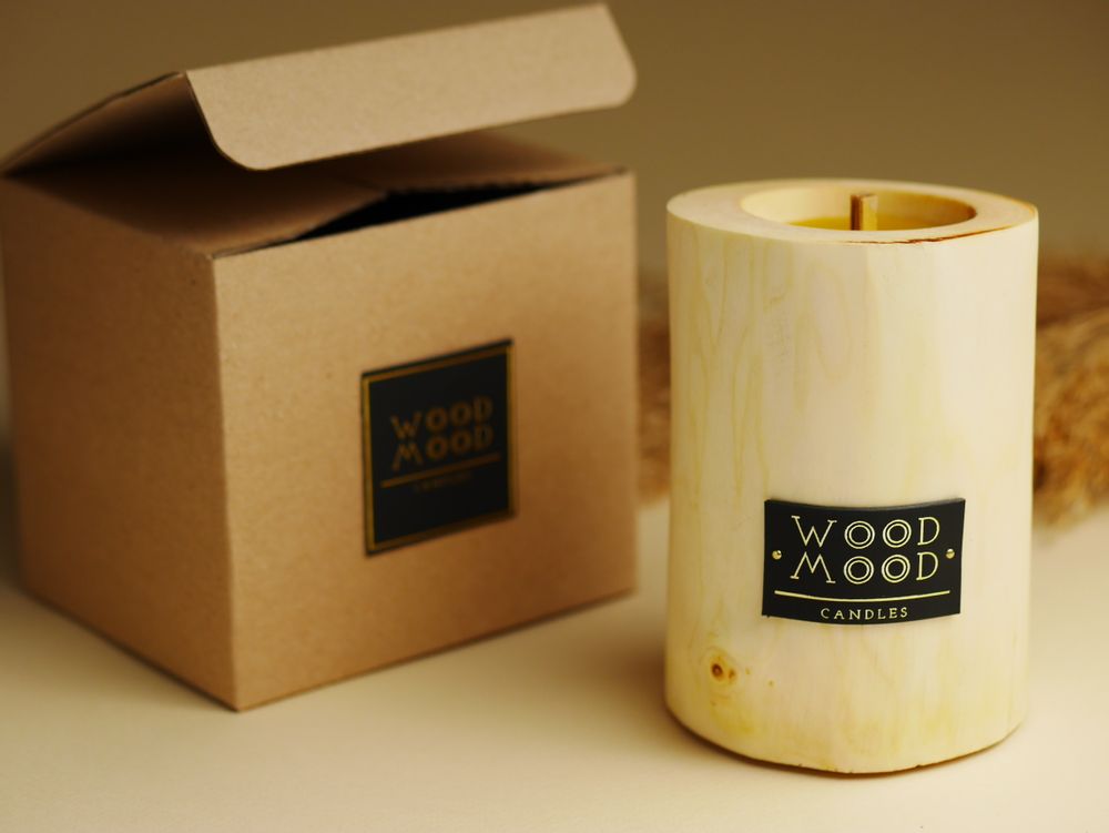 Cadeaux - SILKY S | Bougie intérieure en bois, cire d'abeille et huiles naturelles | Format cadeau parfait - WOOD MOOD