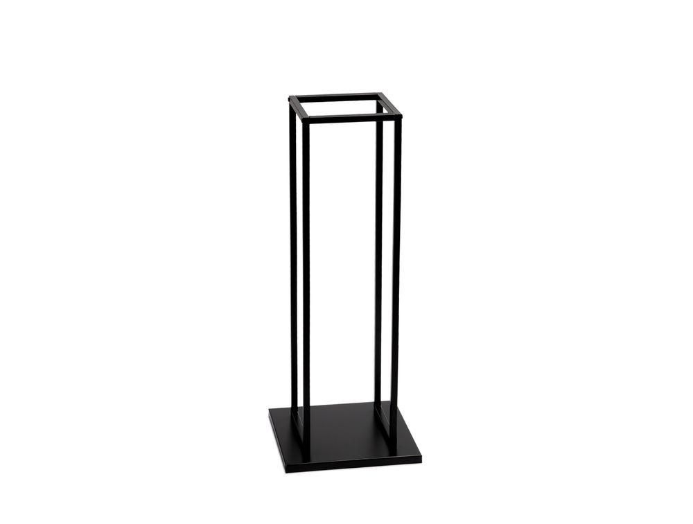 Outdoor fireplaces - BLACK METAL WOOD SHELF 33X33X85 AX71532 - ANDREA HOUSE