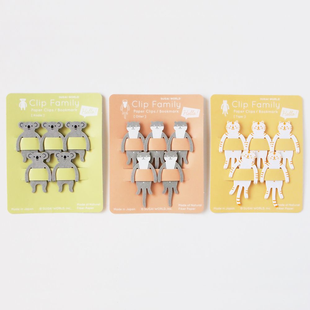 Stationery - Clip Family paper clips / bookmark - SUGAI WORLD