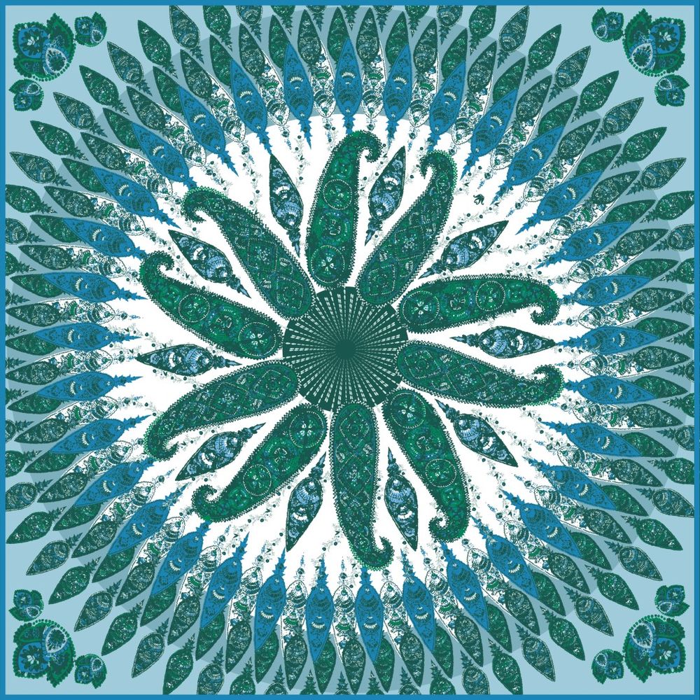 Scarves - SCARF CHARME - 100% CUPRO - ECO-FRIENDLY - PRINTING - HAND ROLLED - PETRUSSE PARIS