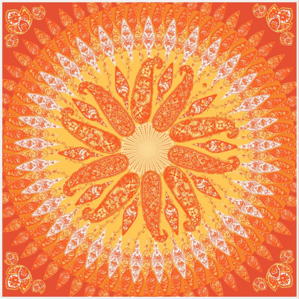 Scarves - SCARF CHARME - 100% CUPRO - ECO-FRIENDLY - PRINTING - HAND ROLLED - PETRUSSE PARIS