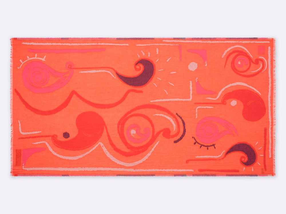 Scarves - SCARF LEA - 100% ORGANIC COTTON - ECO-FRIENDLY - Jacquard launched cut - PETRUSSE PARIS