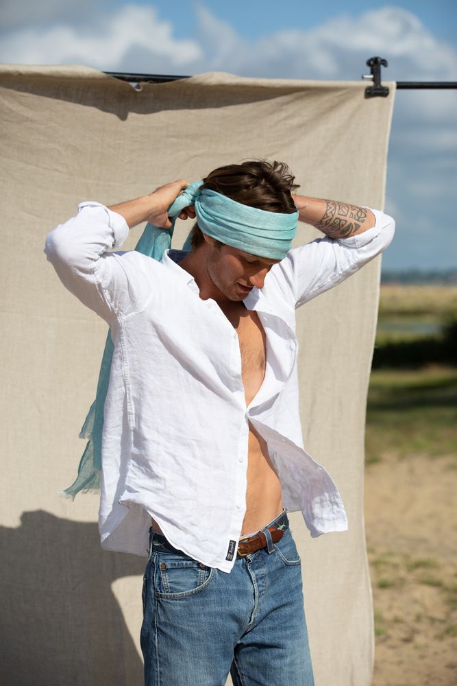 Foulards et écharpes - écharpe UMA - 100% LIN MASTER OF LINEN® - TISSAGE - MADE IN FRANCE - PETRUSSE PARIS