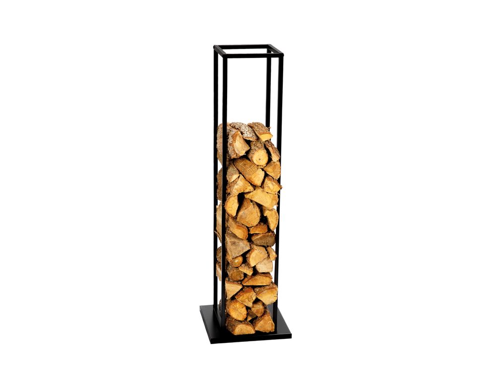 Accessoires de jardinage - ÉTAGÈRE À BOIS EN MÉTAL NOIR 33X33X115 AX71533 - ANDREA HOUSE