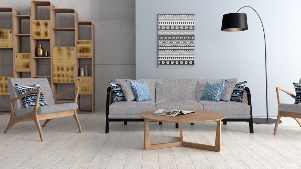 Tables basses - Table basse Retro Modern Oslo en bois massif Sungkai 100% naturel et placage de chêne massif avec une finition mate naturelle. - EZEÏS
