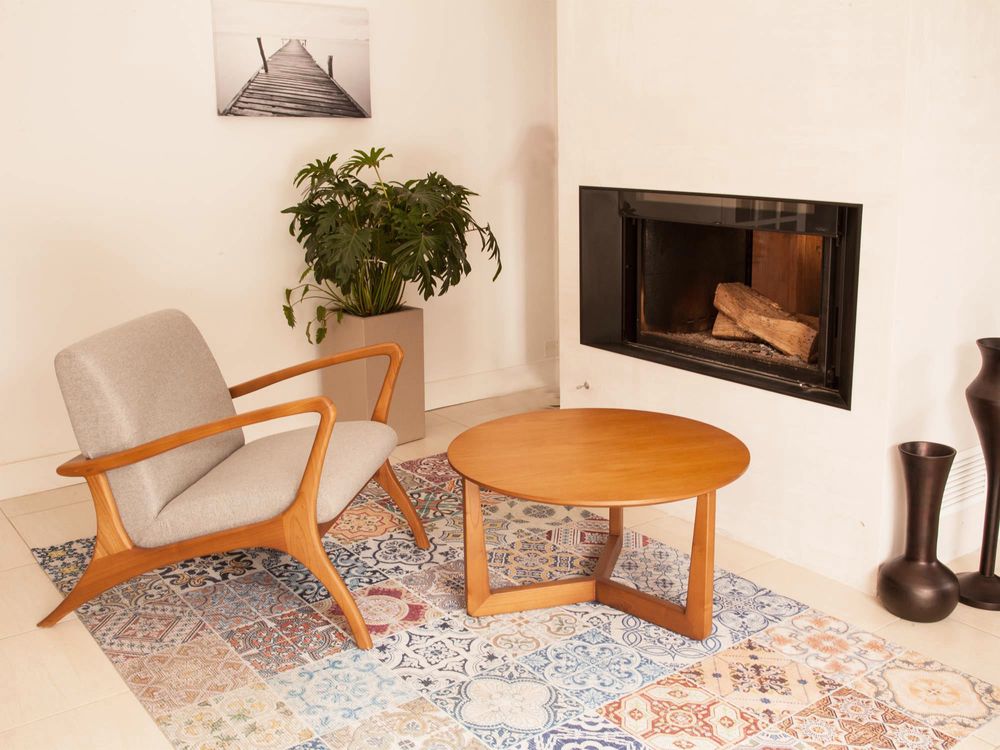Tables basses - Table basse Retro Modern Oslo en bois massif Sungkai 100% naturel et placage de chêne massif avec une finition mate naturelle. - EZEÏS