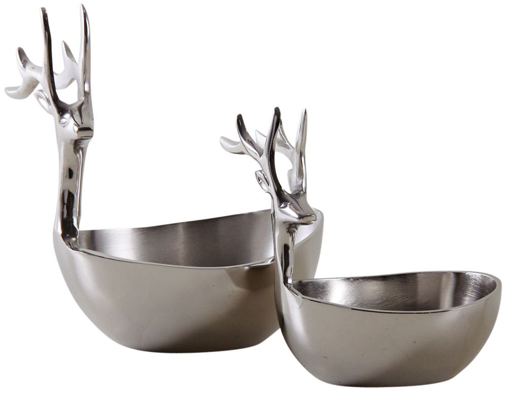 Platter and bowls - Aluminum Deer Baskets - AUBRY GASPARD