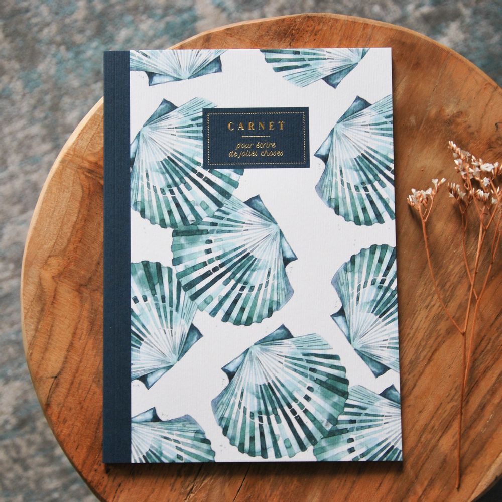Stationery - Postcard - Envelop - BLEU COQUILLE